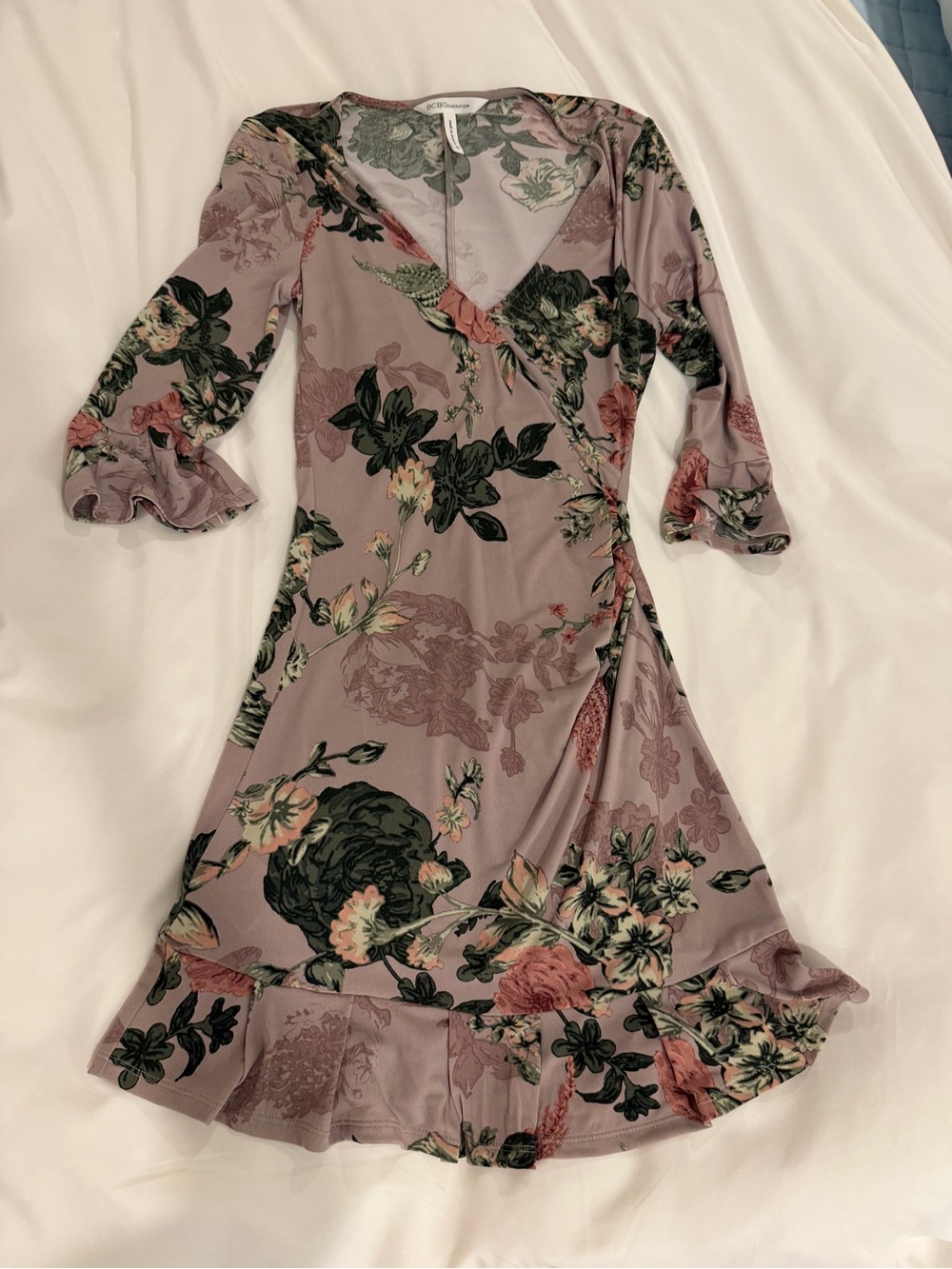 BCBGeneration Mauve Pink Floral Dress